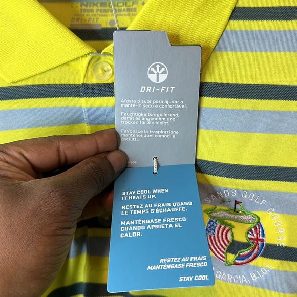 NIKE GOLF Tour Performance Dri-Fit CORAL SANDS GOLF COURSE DIEGO GARCIA B.I.O.T. - Picture 10 of 10